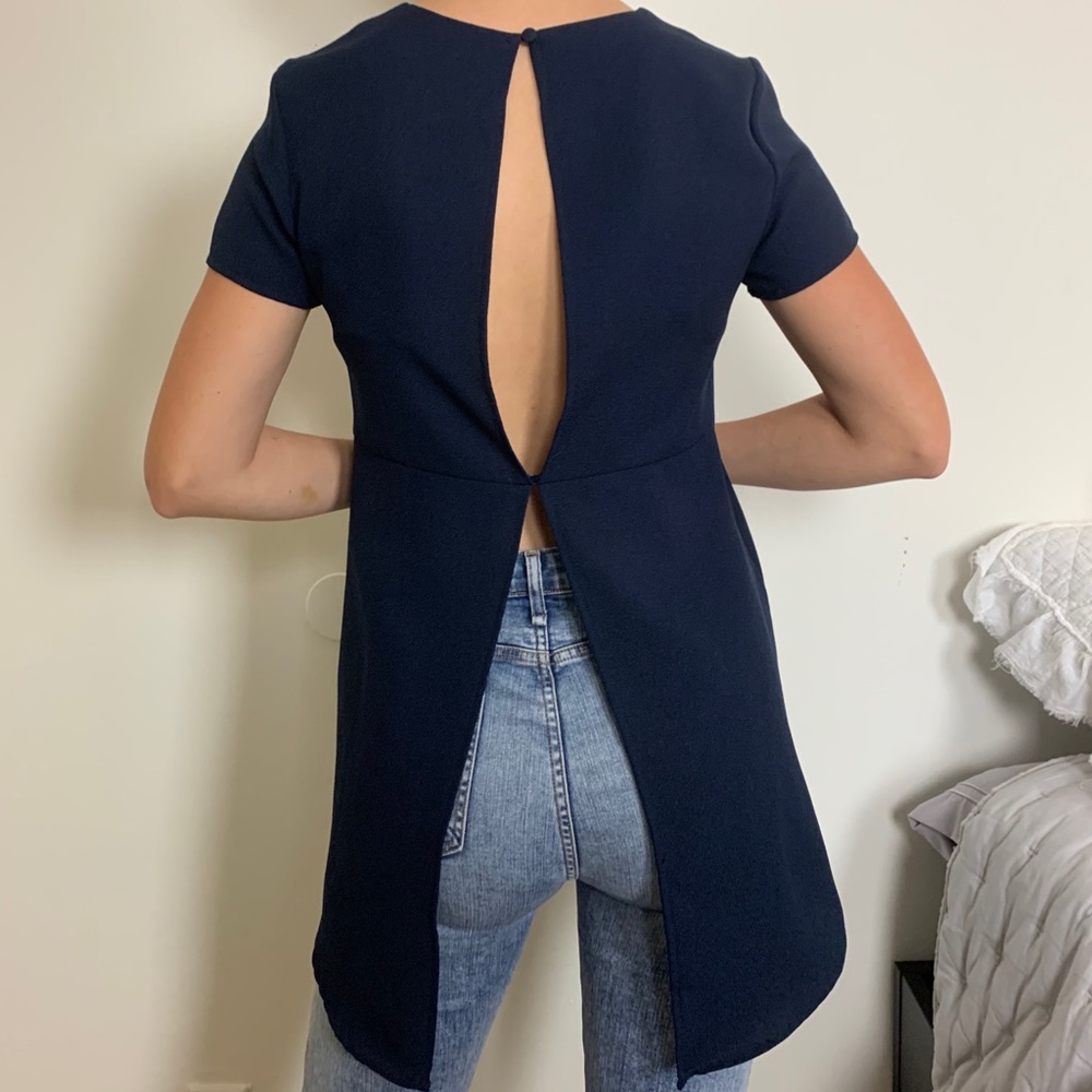 GLAMOROUS Navy Blouse